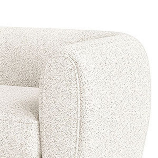 Dly Accent Chair, Tuxedo Style Arms, Plush White Boucle Cushions Hot on Sale - Image 3