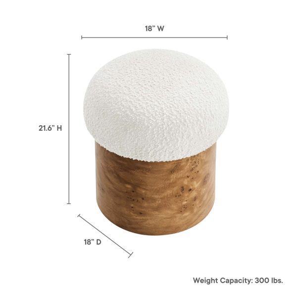Breeze Boucle Upholstered Ottoman by Modway Online now - Image 4