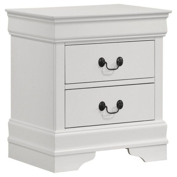 Nim 4pc Full Size Bedroom Set, Dresser, Modern White Sleigh Headboard For Cheap - Image 3