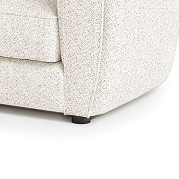 Dly Accent Chair, Tuxedo Style Arms, Plush White Boucle Cushions Hot on Sale - Image 4