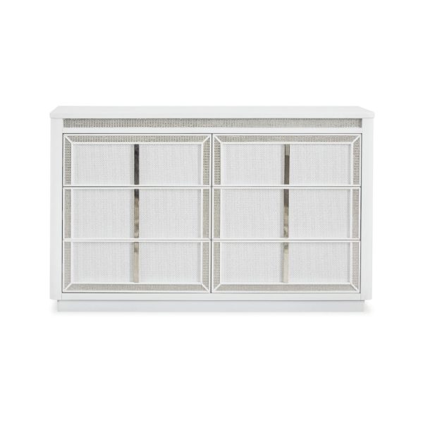 Ashley Canaal Wide Dresser | 6 Drawer | White Solid Wood | 64  | LED Light Online Hot Sale - Image 2