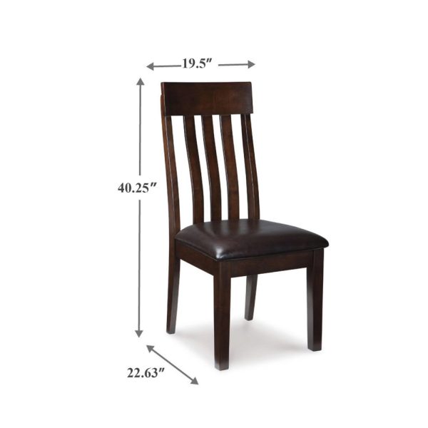 Ashley Raly Dining Side Chair Set of 2 | Brown Faux Leather | Slated Back Discount - Image 5