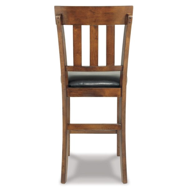Ashley Raly Counter Height Chair Set of 2 | Brown Faux Leather | Slatted Back Cheap - Image 3