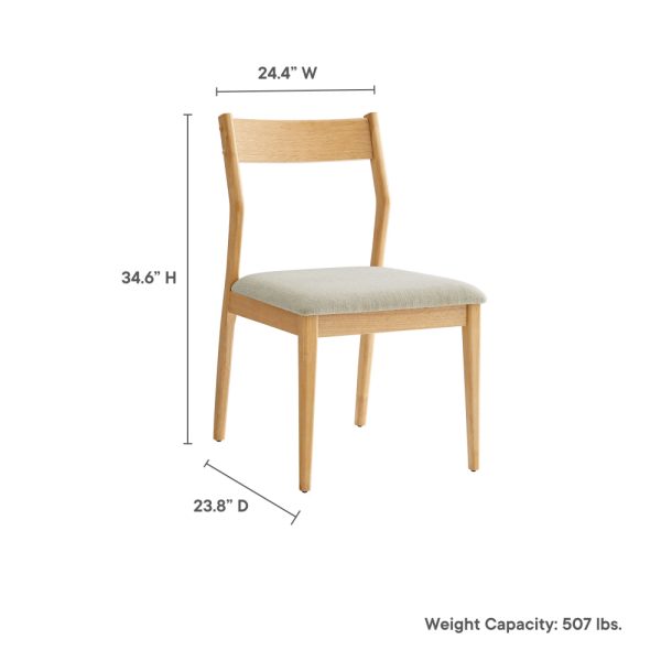 Solara Fabric Wood Dining Side Chairs Set of 2 by Modway Online - Image 2