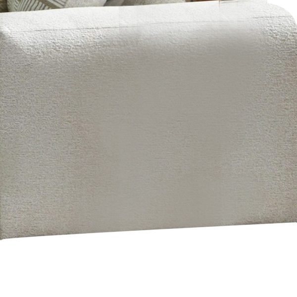 Rane Loveseat, Beige Chenille, 3 Accent Pillows, Solid Wood, 70 Inch For Cheap - Image 4