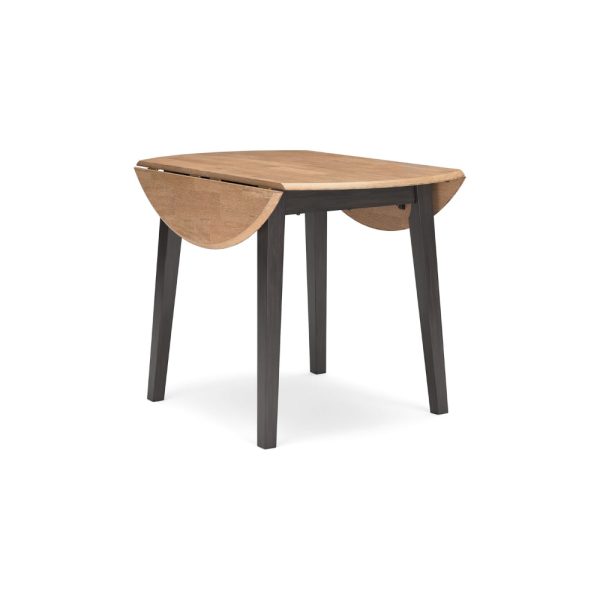 Ashley Gasy Dining Table | Extendable 26-42  | Dark Brown Wood | 2 Leaves Fashion - Image 3