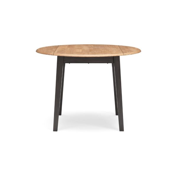 Ashley Gasy Dining Table | Extendable 26-42  | Dark Brown Wood | 2 Leaves Fashion - Image 2