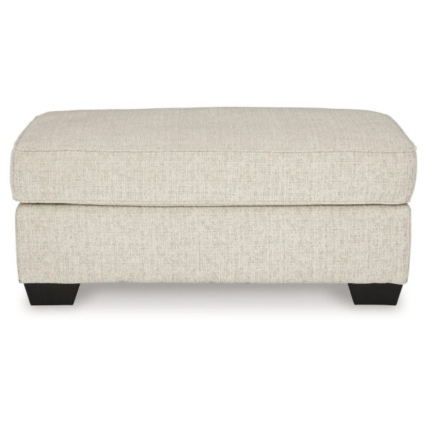 Ashley Burgess Ottoman | Ivory Polyester | Soft Cushions | Rectangular 44  For Discount - Image 2