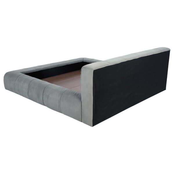 Limo California King Platform Bed, Gray Upholstered Frame, Low Profile Cheap - Image 4