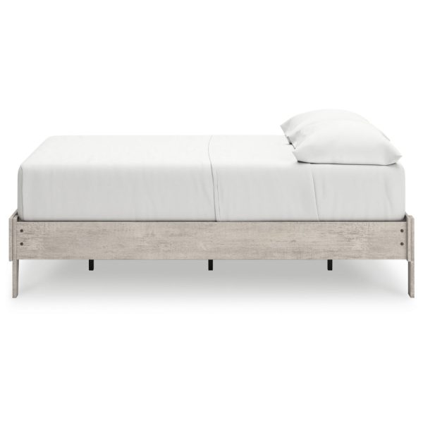 Ashley Shawn Full Size Minimalist Platform Bed | Light Gray Wood Frame For Cheap - Image 4