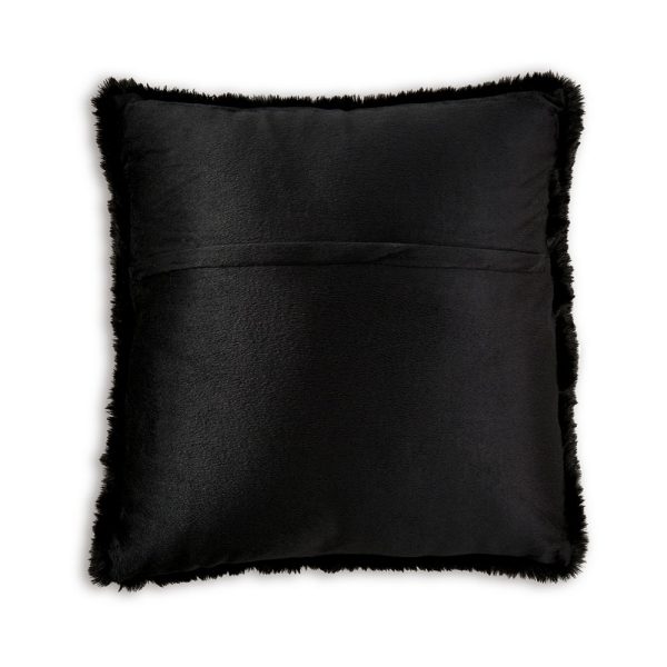 Ashley Dift Square Accent Throw Pillow | 20  | Black Faux Rabbit Fur Face For Discount - Image 3