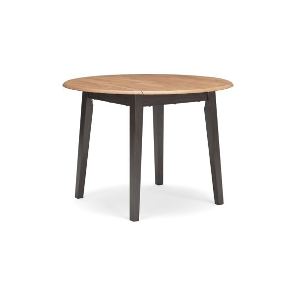 Ashley Gasy Dining Table | Extendable 26-42  | Dark Brown Wood | 2 Leaves Fashion