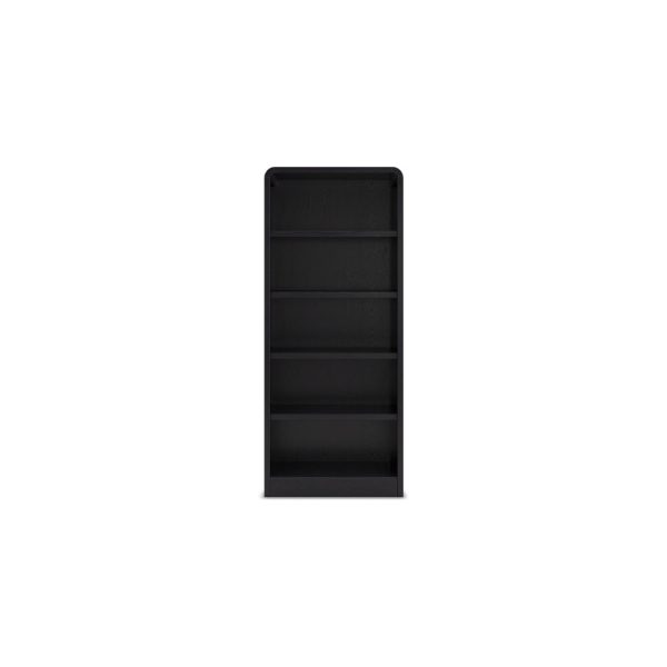 Ashley Robeck Large Bookcase | 5 Display Shelves | Classic 72  Black Wood For Sale - Image 2