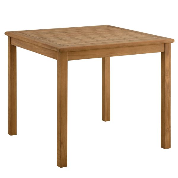 Vienna 34  Square Outdoor Patio Teak Wood Dining Table by Modway Discount