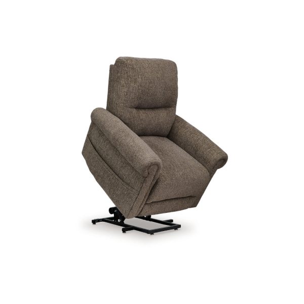 Ashley Auro Power Lift Recliner Chair | Heat Massage | Taupe Brown Polyester Online Hot Sale - Image 4