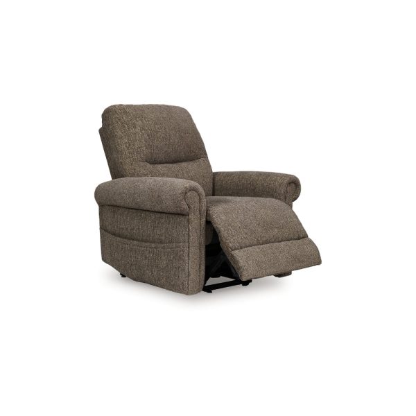 Ashley Auro Power Lift Recliner Chair | Heat Massage | Taupe Brown Polyester Online Hot Sale - Image 3