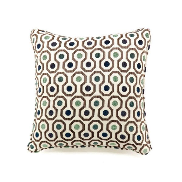 Tonks Accent Pillow Set of 2, Frieze Dot Patterns, 22 Inch Gray Fabric Online now