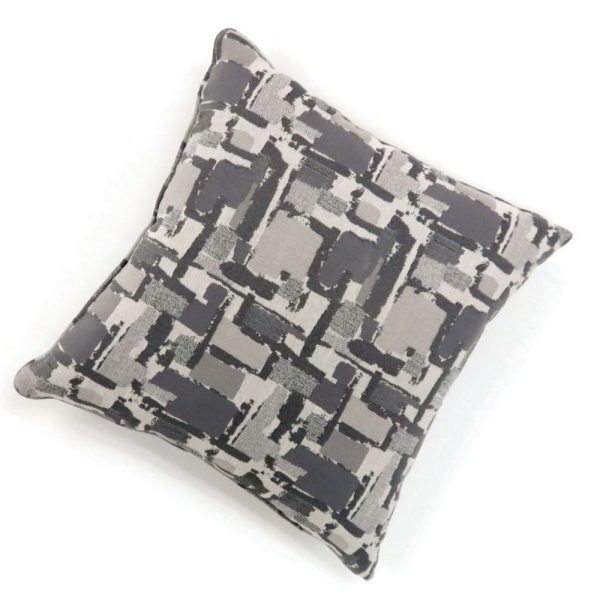 Trex Accent Pillow Set of 2, Patchwork Pattern, 22 Inch Gray Polyester Supply - Image 3