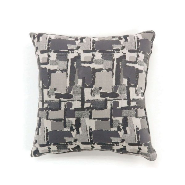 Trex Accent Pillow Set of 2, Patchwork Pattern, 22 Inch Gray Polyester Supply - Image 2