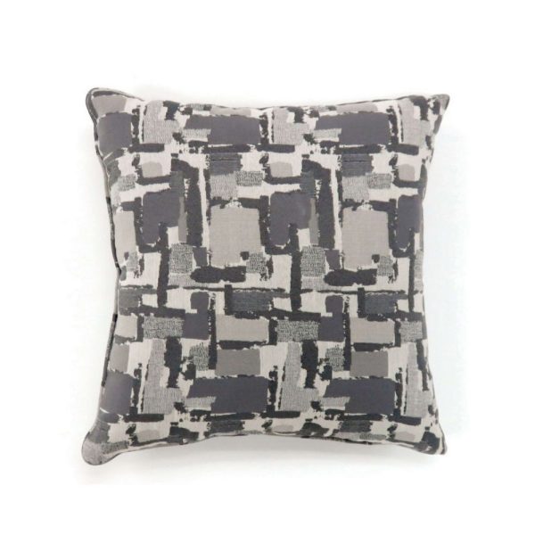 Trex Accent Pillow Set of 2, Patchwork Pattern, 22 Inch Gray Polyester Supply