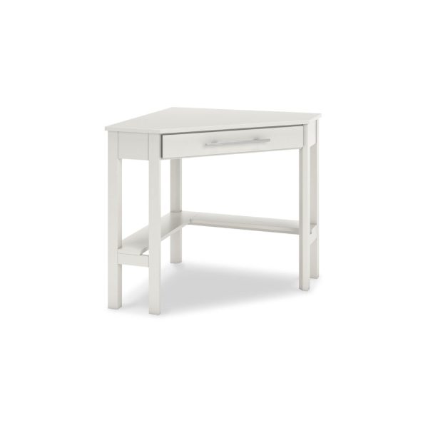 Ashley Grana Home Office Corner Desk I 1 Drawer I White Wood I Metal 42  Online Sale