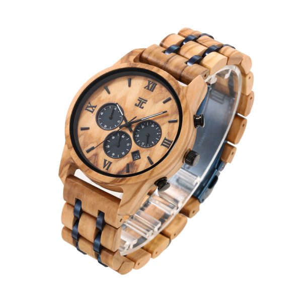 Oliver Olive Wood Chronograph Online now