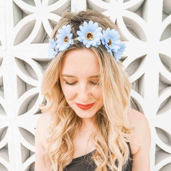 Dazed & Engaged Bridesmaids Flower Headbands For Sale - Image 5