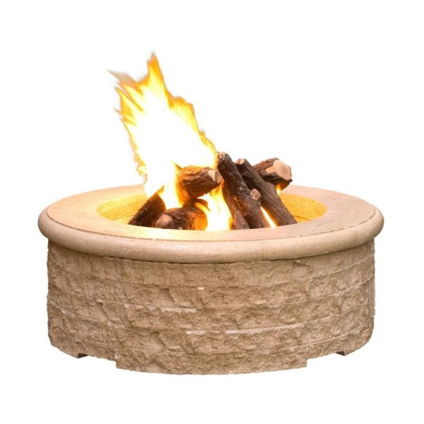 American Fyre Designs Chiseled 39-Inch Round Gas Fire Pit Discount