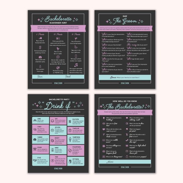 Bride s Last Disco Party Games | Printable PDFs Fashion