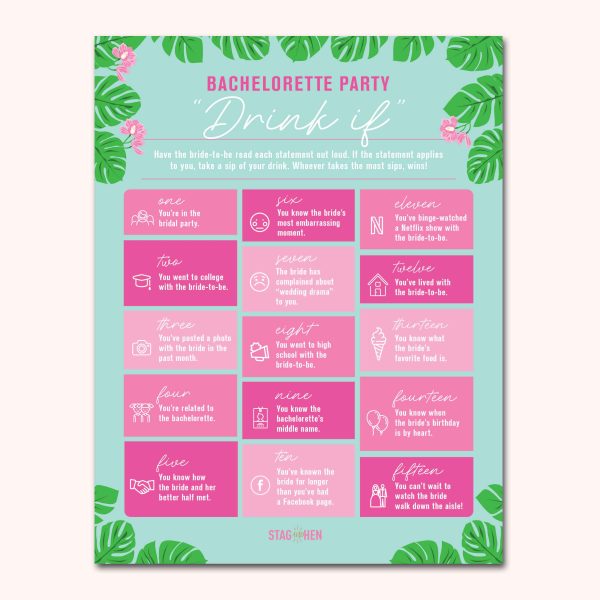Tropic Like It s Hot Bachelorette Party Games | Printable PDFs Online Sale - Image 4