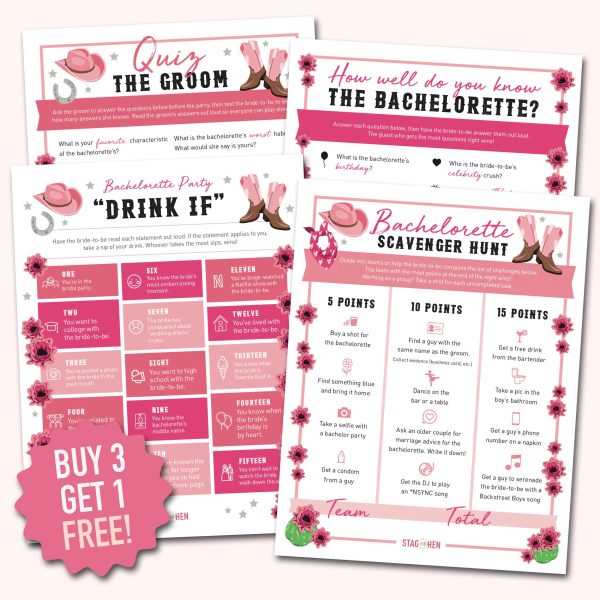 Nashville Bachelorette Party Games | Printable PDFs Discount
