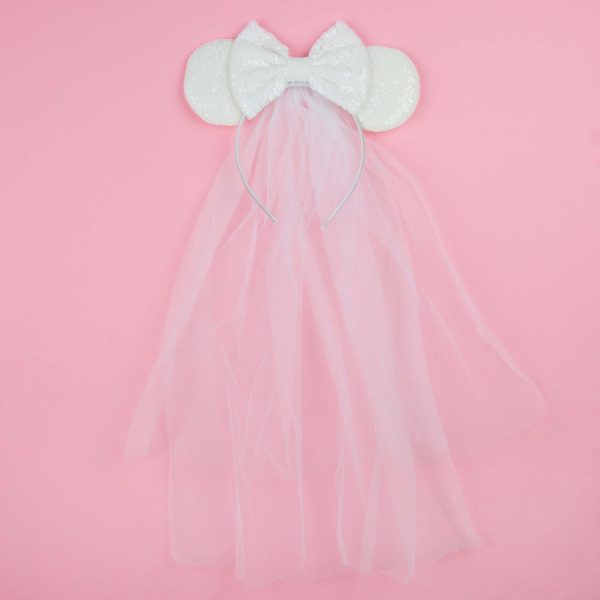 Sequin Minnie Mouse Headband Veil For Discount - Image 2