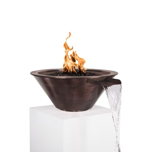 Top Fires Cazo 30-Inch Round Copper Gas Fire and Water Bowl - Match Lit (OPT-102-30NWCB) Online