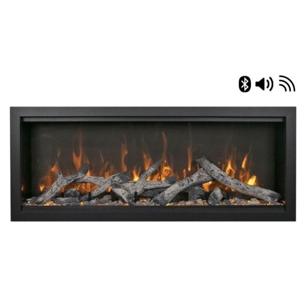 Amantii SYMMETRY Bespoke Extra Tall Built-In Smart Electric Fireplace with Sound Fashion