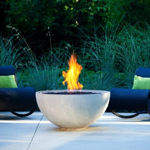 Solus Hemi 48-Inch Round Ultra High Performance Concrete Gas Fire Pit Cheap - Image 3