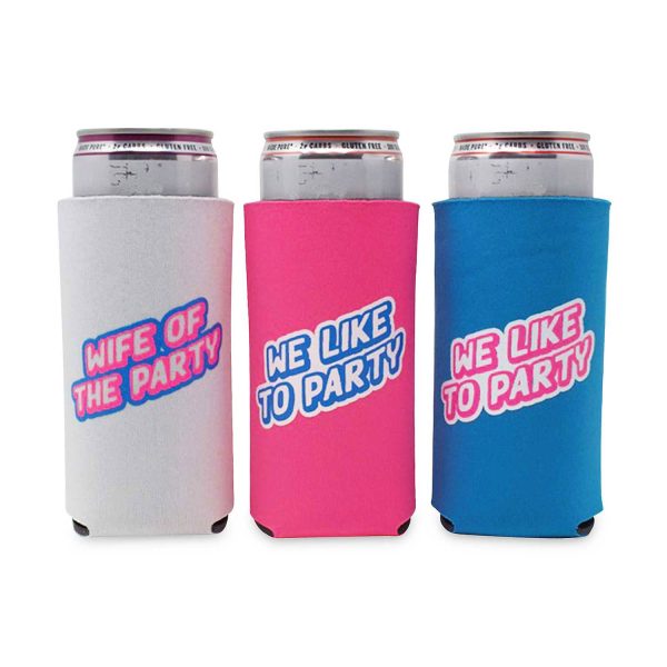 Wife Of The Party Slim-Fit Can Coolers For Sale