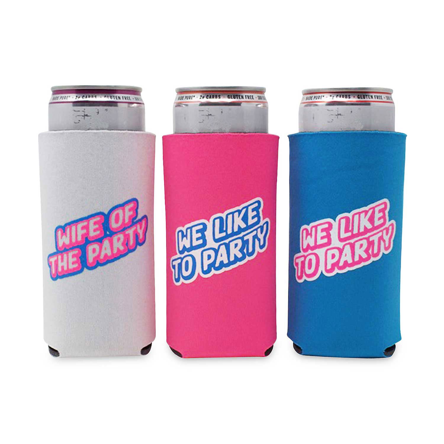 Wife Of The Party Slim-Fit Can Coolers For Sale