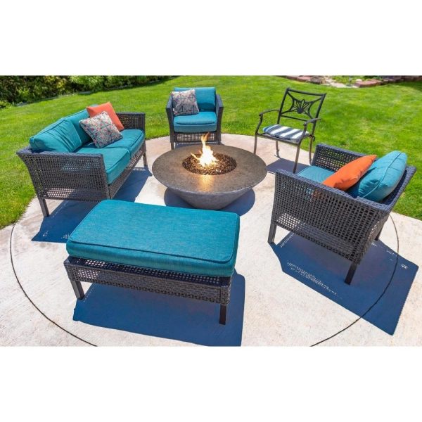 Athena Olympus 44-Inch Round Concrete Gas Fire Pit Table For Cheap - Image 2