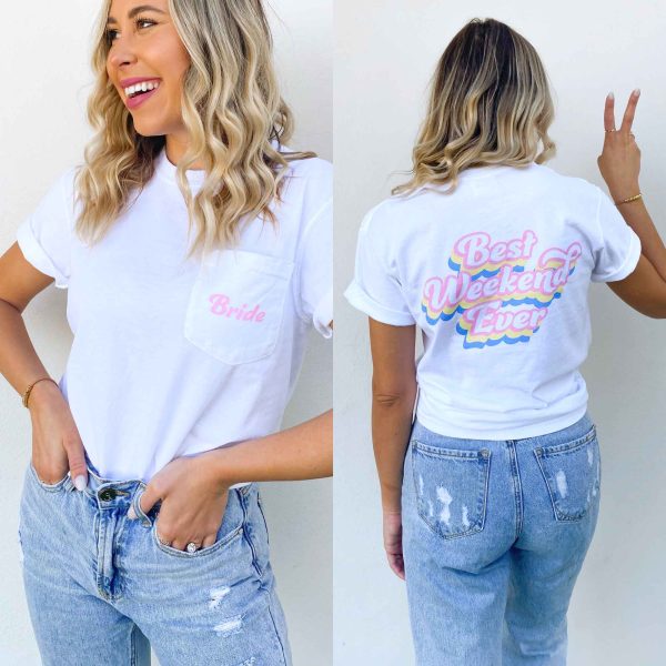 Best Weekend Ever Pocket Tees For Cheap - Image 3