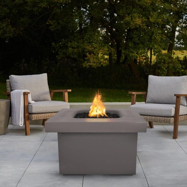 Top Fires Ramona 36-Inch Square GFRC Gas Fire Pit Table - Match Lit For Sale - Image 4