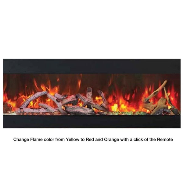 Amantii TRU-VIEW 60-Inch Indoor  Outdoor 3-Sided Smart Electric Fireplace (60-TRU-VIEW-XL) Hot on Sale - Image 5
