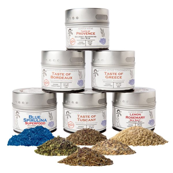 Luxury Gourmet Seasoning and Sea Salt Collection - 6 Tins For Cheap