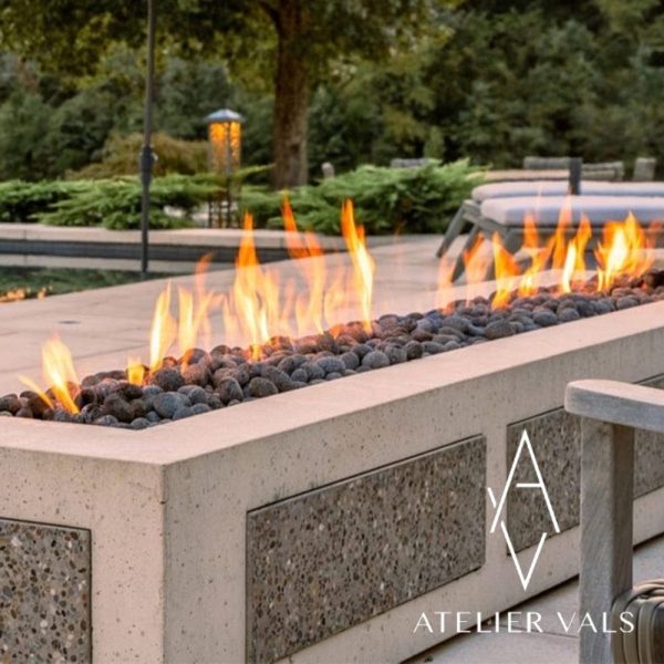 HPC Linear Trough Gas Fire Pit Insert with Match Lit Ignition Cheap - Image 2