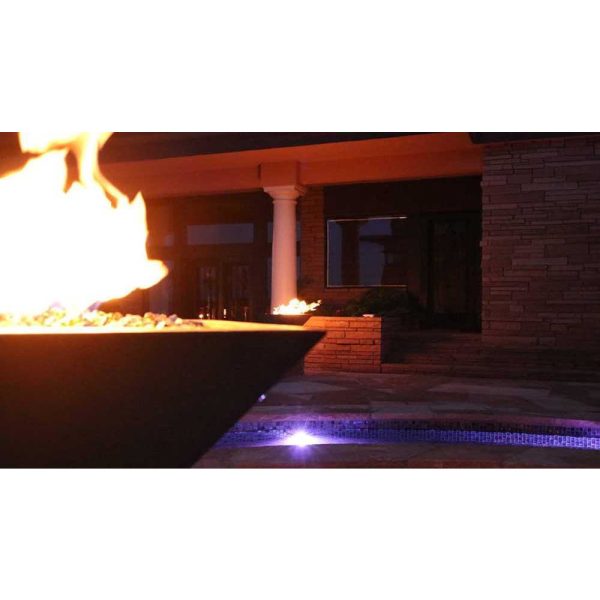 Top Fires Maya 24-Inch Square Concrete Gas Fire Bowl - Match Lit (OPT-24SFO) Hot on Sale - Image 5