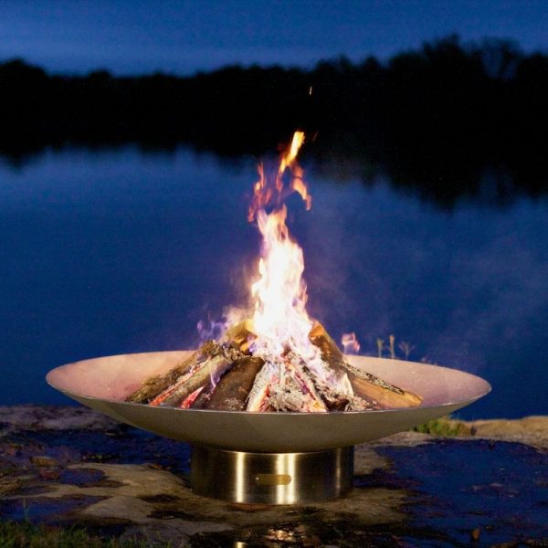Fire Pit Art Bella Vita 46-Inch Handcrafted Stainless Steel Fire Pit (BV46) For Discount - Image 2