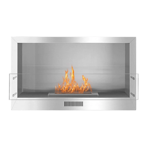 The Bio Flame 38-Inch Firebox SS Built-in Ethanol Fireplace For Sale