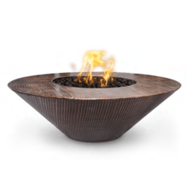 Top Fires Julius 48-Inch Copper Gas Fire Pit With Wide Ledge - Match Lit (OPT-RS48) Sale