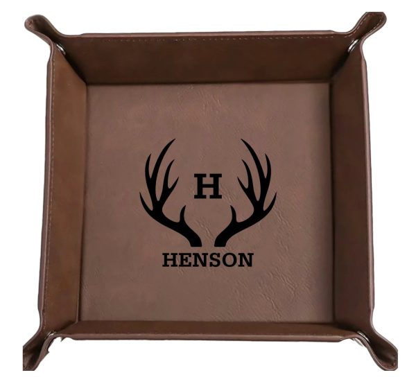 Personalized Dark Brown Snap Up Tray Online now - Image 3