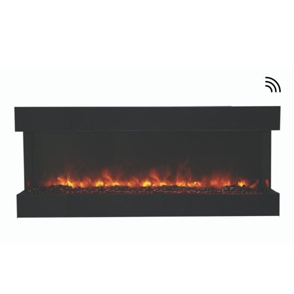 Amantii TRU-VIEW 60-Inch Indoor  Outdoor 3-Sided Smart Electric Fireplace (60-TRU-VIEW-XL) Hot on Sale