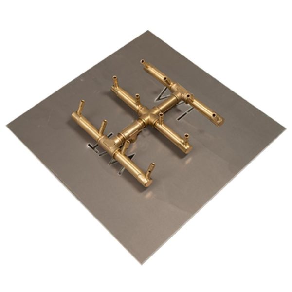Warming Trends CFBST120 Square Tree-Style CROSSFIRE 10-Inch Brass Gas Burner For Cheap - Image 2